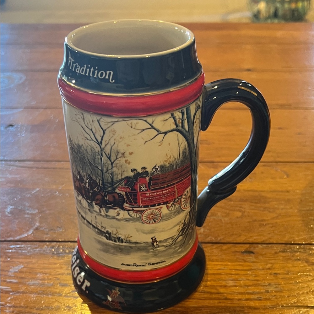 Vintage Budweiser 1990 Collector’s Series “An American Tradition” Stein